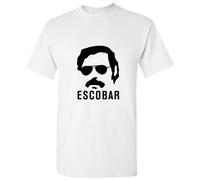(White, M) Pablo Escobar Narcos Cocaine Drug Colombia Retro Art Men T Shirt Tee Top