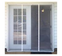 White Magnetic Door Screen Mosquito Net Customized Size Invisible Mesh Summer Insect Proof Automatic Closing Curtain for Indoor and Outdoor use(Width 300cm,Height 265cm)