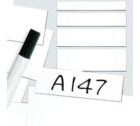 White Magnetic Easy Wipe Write On Location Markers - Magnetic Strips - 50mm high x 200mm Wide Pack of 100