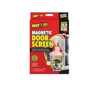 White Magnetic Polyester Mesh Door Screen, 210 x 100 cm (1 Set) - Easy Installation, & Ideal for Pest & Insect Protection