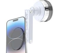 (White) Magnetic Suction Cup Phone Holder, Vacuum Suction Phone Holder, 360 Degree Rotatable Magnet Smartphone Stand, Car Interior Accessories,