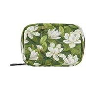 White Magnolia Flowers Medical Bag with Detachable Compartments Portable Pill organizerpill Organizer Travel