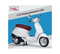(White) Maisto 1:12 Vespa Primavera 150 Alloy Motorcycle Model Simulation Diecast