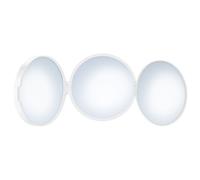 White Make Up Folding Three Sided Travel Mirror 1/5/12x Magnification Smedbo UK White One Size