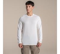 White male S Craghoppers Men's NosiLife Nour Long Sleeved T-Shirt White, Size: S