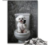White Maltese Dog JigsawPuzzle 1000 Pieces for Adults, Challenging To Complete But Fun And Humorous Birthday Present, Gifts, Wall Art 50x75cm