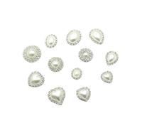 White Man-Made Pearl Beautiful Silver Buttons 10pcs/Lot Handwork Festive Party Warm and Romantic Love Decor for Clothing Bridal(Antique Silver)