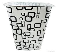 (White) MantraRaj Plastic Waste Paper Bin Lightweight Square Recycling Rubbish Bin Basket 7.7 L