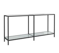 Vidaxl Console Table White 160X35X75.5 Cm Tempered Glass, White