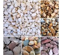 (White Marble, 20kg x 6) Decorative Stone Coloured Pebbles Cobbles Slate Gravel Chippings Aggregates | 1kg, 5kg, 10kg, 20kg Bags