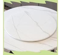 White Marble Grain Lazy Susan 36" Round Rotating Tray for Dining Table - 90cm Kitchen Turntable Serving Plate Easy Food Sharing for Large Gatherings