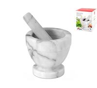 White Marble Mortar with Pestle 12cm Home