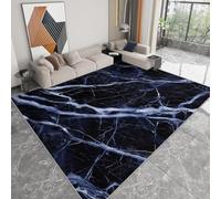 White Marble Pattern Non-Slip Flannel Rug 90x150 cm Area Rugs 3D Modern Style Soft Low Pile Indoor Carpet Suitable for Small Living Room Bedroom Hallways and Dining Room (3x5ft) b-447