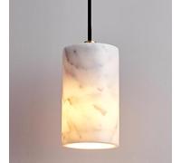 White Marble Pendant Light Alabaster Glass Shade Hanging Lamp Black Natural Stone Brass Pendant Lighting Fixture Nordic Modern Chaner for Bedroom Dining Room Table Hallway Entryway