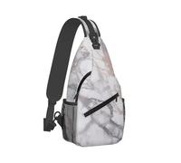 White Marble Rose Gold Chest Bag, Lightweight Straps, Sturdy And Durable, Suitable For Most People
