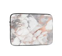 White Marble Rose Gold Laptop Case 15 inch Shockproof Protective Notebook Case Water Resistant Computer Bag Carrying Computer Bag Portable Laptop Sleeve Briefcase for Men Women