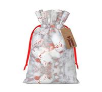 White Marble Rose Gold Linen Drawstring Gift Bag Xmas Party Candy Bag Reusable Storage Pouches