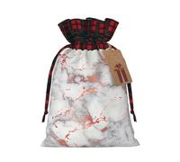 White Marble Rose Gold Print Gift Reusable Bags Festive Drawstring Pouches Versatile Birthday Wedding Favors