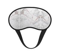 White Marble Rose Gold Print Sleep Eye Mask Light Blocking Soft and Comfortable Night Eye Blinder for Women Men for Sleeping Travel Night Shift