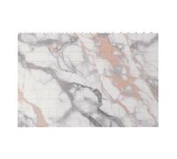 White Marble Rose Gold Printed Jigsaw Puzzle 14.4x9.8 CM, Rectangular Puzzle Challenging Game for Adults Gifts, Family Fun Decorative Wall Decor