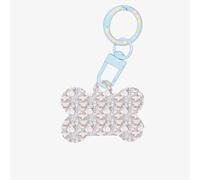 White Marble Rose Gold Printing Bone Shape Dog Tags Double Sided Personalized Pet Pendants for Dogs and Cats