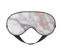 White Marble Rose Gold Printing Sleep Mask for Women Men Double-Sided Print Soft Silk Eye Masks Eye Sleep Shade Cover