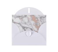 White Marble Rose Gold Prints Pearl Paper Horizontal Festival Greeting Card for Birthday Cards and All Occasions, White