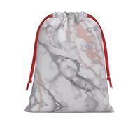 White Marble Rose Gold Ultra Soft Velvet Gift Bag, Comfortable To The Touch, Reusable