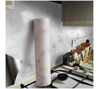 White Marble Sticky Back Plastic Granite White Grey Vinyl Wrap Contact Paper Self Adhesive Wallpaper Waterproof Roll for Kitchen Furniture (Grey White Marble, SAMPLE 15x15cm)
