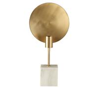 White Marble Table Lamp With Satin Gold Metal Shade, Square Base Lamp, Light Fixture For Luxe Interiors Premier Housewares Gold One Size