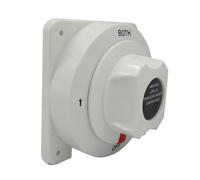 White Marine 300A 3 Position Battery Selector Switches Brass Iron Construction for Boats Marine Electrical Systems Saltwater Resistant Battery Switches