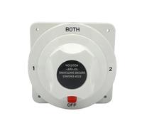 White Marine 300A 3 Position Battery Selector Switches Brass Iron Construction for Boats Marine Electrical Systems Selector Switches High Current Capacity Toggle Brass Terminals Marine