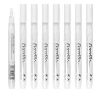 White Marker Pen,8 Pcs Acrylic Paint Marker,0.7mm Extra-Fine Tip,Permanent Water Based Ink,White Sharpie Pens for Black Paper,Rock,Wood,Fabric,Tire,Glass,Ceramic,Plastic