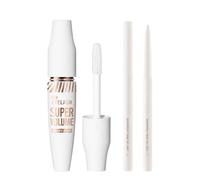 White Mascara and White Eyeliner Set, Waterproof Eye Make-Up Duo | White Mascara Primer & Eyeliner, Boosts Volume And Length, Quick Dry, Smudge Proof, For Halloween Festival Cosplay Looks