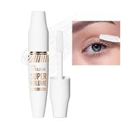 White Mascara Primer - 4D Fiber Lash Booster for Extra Long & Thick Lashes - Smudge-proof & Waterproof, No Clumping, All Day Lasting