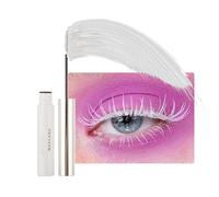 White Mascara with Telescopic Brush & Lash Serum for Sensitive Eyes - Smudge-Proof Waterproof Long-Lasting Formula for Daily Wear, Creating Defined Lifted Lashes for a Bright Eye Look