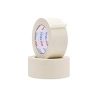 White Masking Tape 2 Rolls 48mm x 50m Painting Decorating Automotive DIY Projects Easy Tear Low Tack Crepe Paper Strong Adhesive Clean Removal Multi Surface Home Professional Use General Purpose