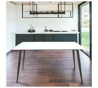 URBNLIVING 120cm Width Square Shape Modern 4 Seater Ceramic Top Dining Table for Kitchen & Dining Room Stylish Furniture