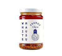 White Mausu Peanut Rayu Chilli Oil - 240g + Indulge Snack | Original Crunchy Peanut & Chilli Oil with Garlic, Sesame & Tamari | Vegan Sweet & Savoury Umami Sauce | from SuperfoodUK (Pack of 1)