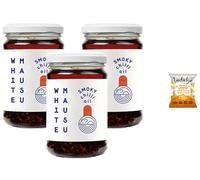 White Mausu Smoky Chilli Oil - 240g + Indulge Snack | Fruity Chipotle Morita Chilli Oil | Spicy, Smoky & Slightly Sweet | Vegan Versatile Condiment for Any Meal | from SuperfoodUK (Pack of 3)