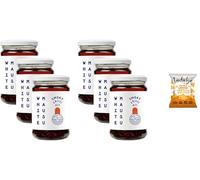 White Mausu Smoky Chilli Oil - 240g + Indulge Snack | Fruity Chipotle Morita Chilli Oil | Spicy, Smoky & Slightly Sweet | Vegan Versatile Condiment for Any Meal | from SuperfoodUK (Pack of 6)