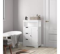 (WHITE) mcc direct Bathroom Cabinet with 3 Drawers Dakota
