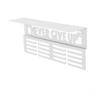 White Medal Hanger Display Rack for Trophies and Awards - Wall Mounted Metal Trophy Shelf with 4 Rows of Hooks, Holds 64+ Medals, 41 x 20 x 5 cm, Heavy Duty(White)