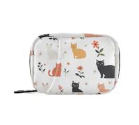 White Medicine Storage Bag with Detachable Compartments Reusable for Purse