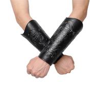 White Medieval Shirt Men Medieval Embossed Arm Bracers Retro Faux Leather Arm Gauntlets Arm Guards 1PCS Cr Rolecos Bunny Costume Women Sakurajima Mai Bunny Cosplay Costume (BK3, One Size)