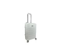 Hampton & Stewart PP Luggage Hard Shell Cabin Suitcase 8 Wheel Travel-Trolley Lightweight Case (White, Medium 24")