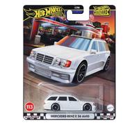 White Mercedes Benz E 36 AMG - Hot Wheels Premium Scala 1/64 Boulevard Series