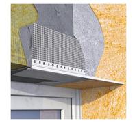 White Mesh Drip Edge for Plastering & Exterior Wall Applications | Easy-to-install Outdoor Rainwater Deflector，Soffit Drip Guide for Fascia/ Corners(W 55mm x L 1m,7pcs)