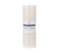 White Mesh with Pale Gold Foil