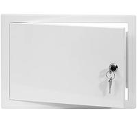 White Metal Access Panel 400mm x 300mm with Lock/Keys Inspection Door Flap